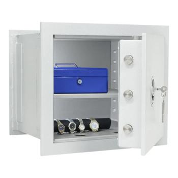 Rottner Wandtresor EN1 Stone SE 45 Premium Doppelbartschloss weißaluminium T04939